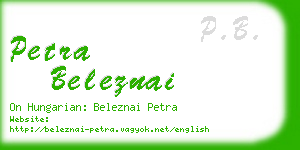 petra beleznai business card